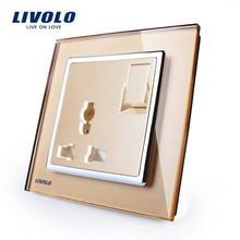 Livolo Manufacturer 1 Gang 1Way Push Button Switch 3 Pins Multifunction 13A Socket VL-W2Z1C-13